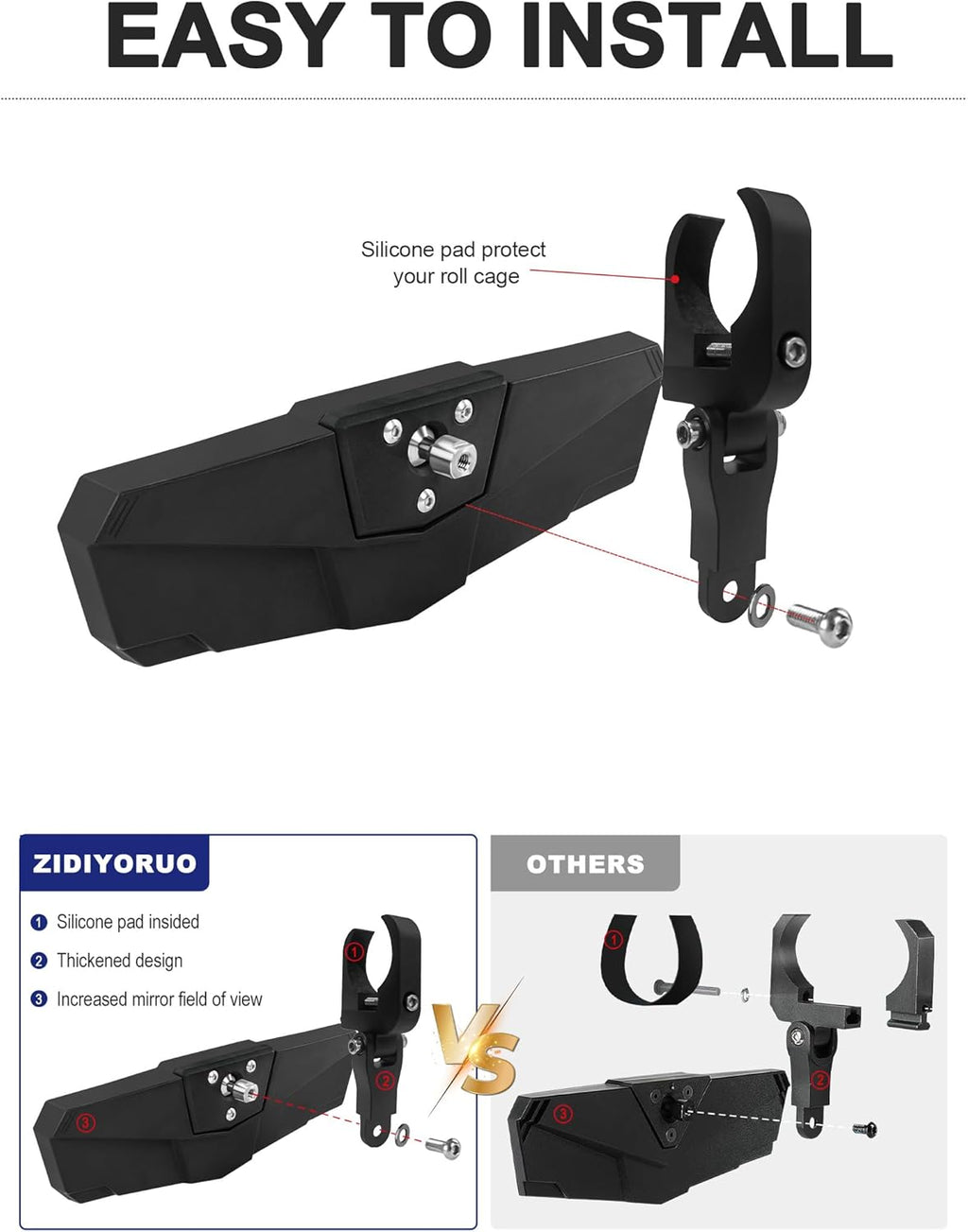 Trenovor UTV Rearview Mirror