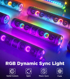 Ehaho 27 Inch UTV Sound Bar with RGB Lights, ATV SoundBar Bluetooth,700W Stereo Amplified Powersports SXS Sound Bar,Waterproof Golf Cart SoundBar,UTV Speakers for Marine SXS Polaris RZR Can-Am