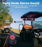 Ehaho 27 Inch UTV Sound Bar with RGB Lights, ATV SoundBar Bluetooth,700W Stereo Amplified Powersports SXS Sound Bar,Waterproof Golf Cart SoundBar,UTV Speakers for Marine SXS Polaris RZR Can-Am