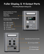 AFERIY Portable Power Station, 1024Wh LiFePO4 Solar Generator, 1800W AC Output, Compact & Lightweight Design, Fast Recharge for Home, Camping, RV, Outdoor Emergencies (Solar Panel Optional)